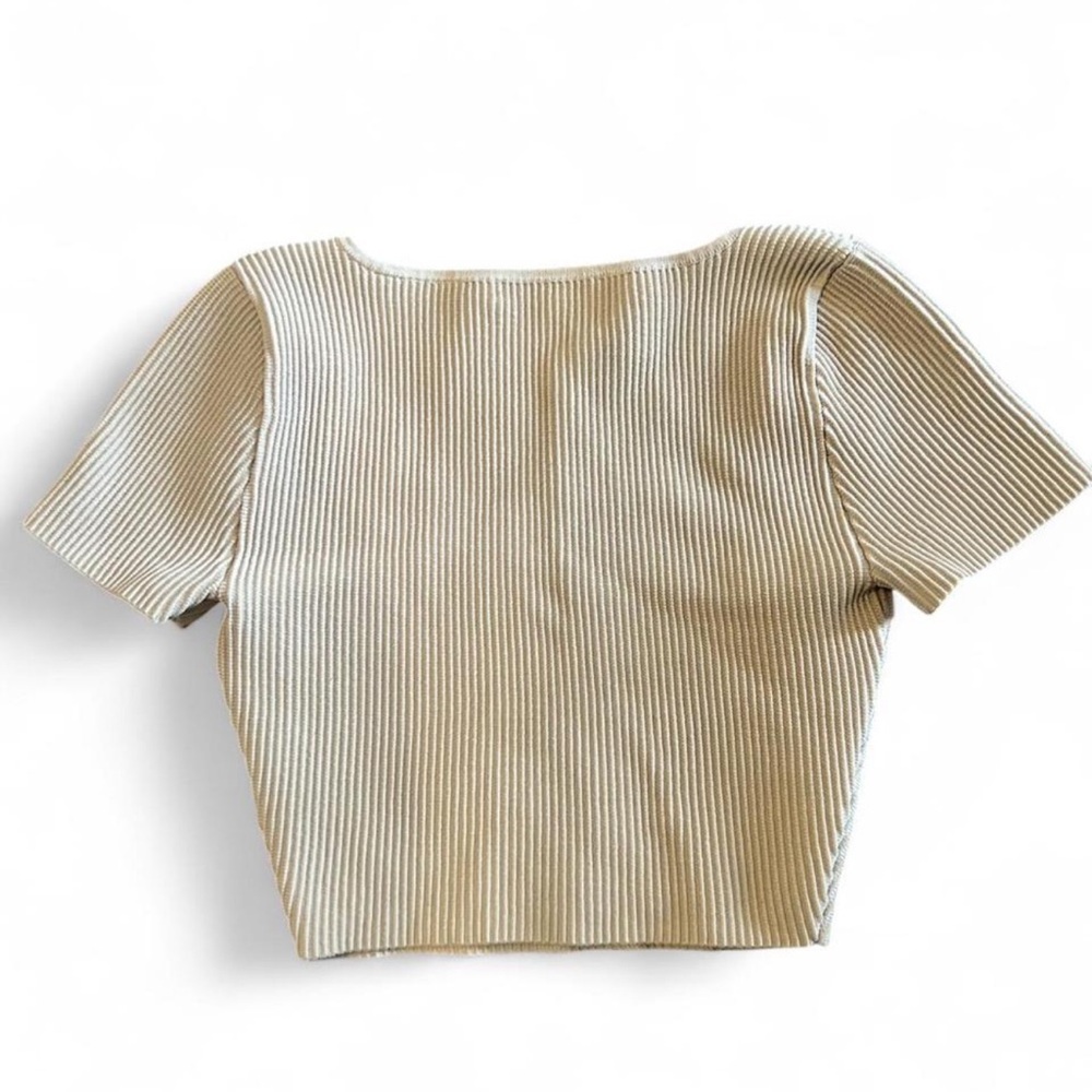 Aritzia Babaton Sculpt Knit Squareneck Cropped Top Size XS - Picture 3 of 4